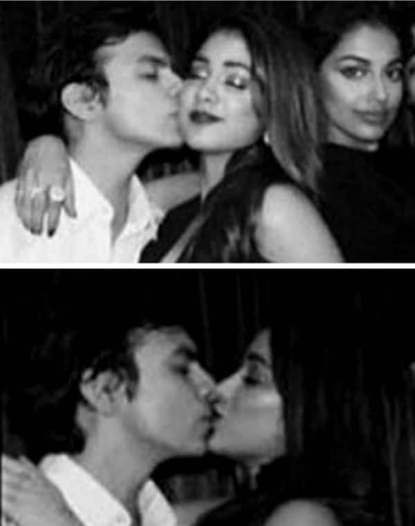 Jhanvi locking lips with boyfriend