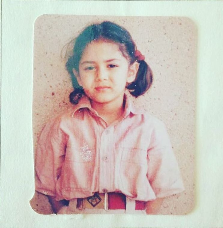 Mira Rajput in her childhood