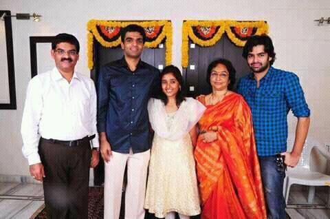 Ram Pothineni with his family