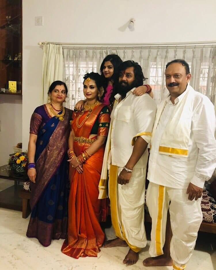 Dhruva Sarja family