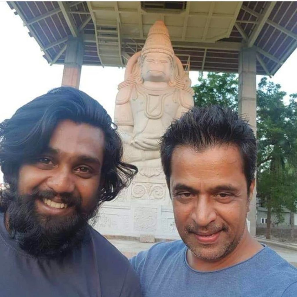 Dhruva Sarja with his uncle Arjun Sarja