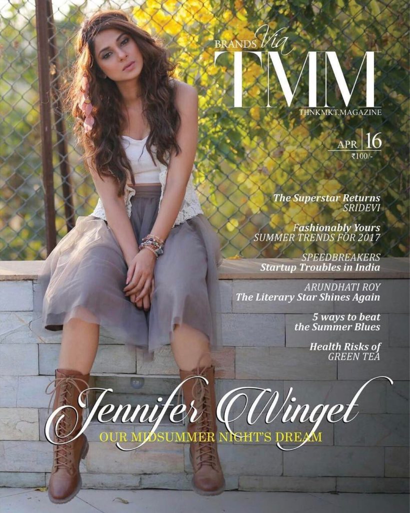 Jennifer Winget on the cover page of TMM magazine