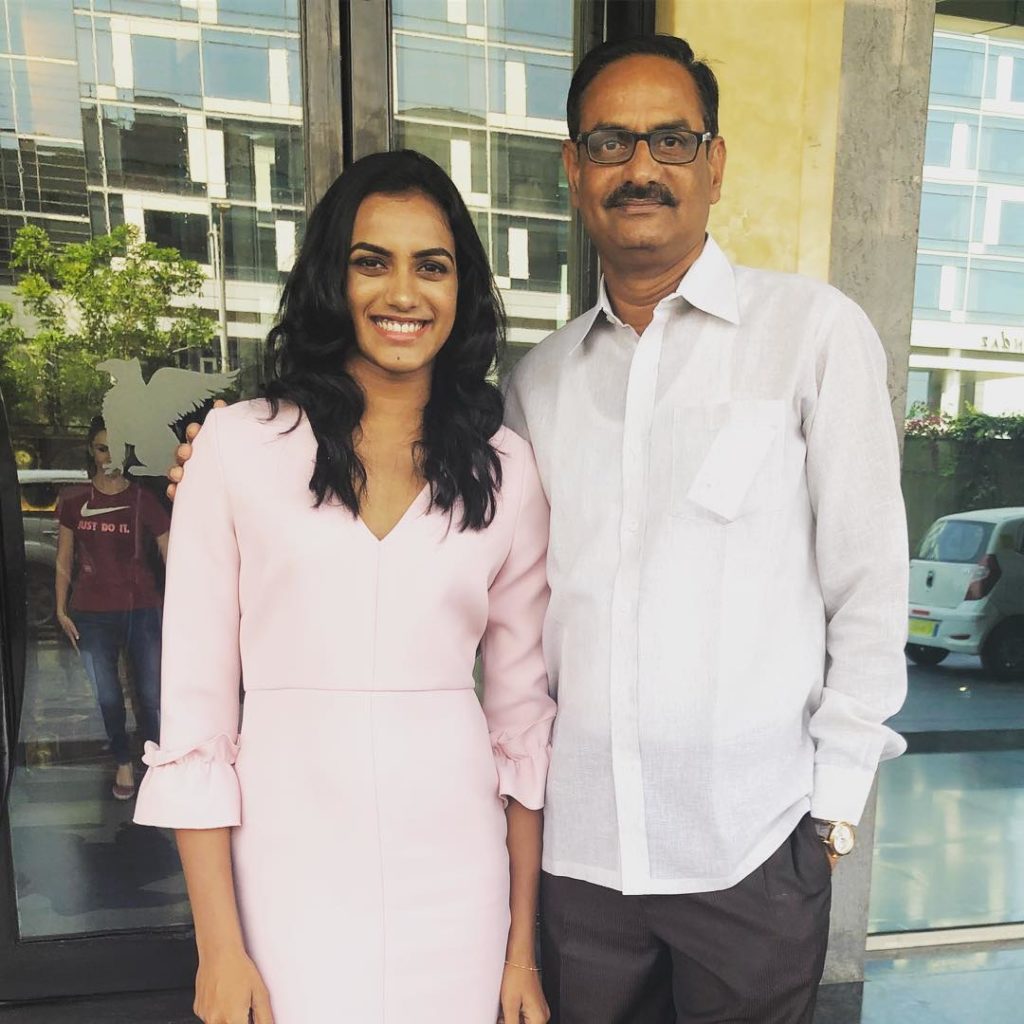 P. V. Sindhu With Her Father