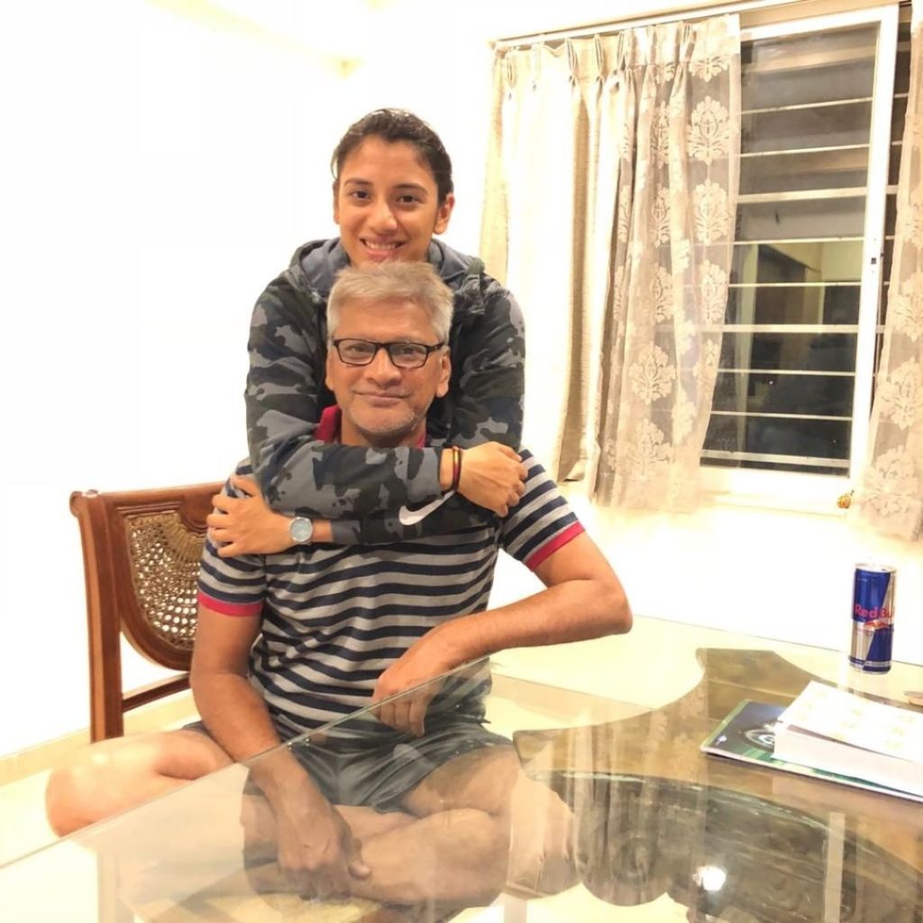 Smriti Mandhana with her father