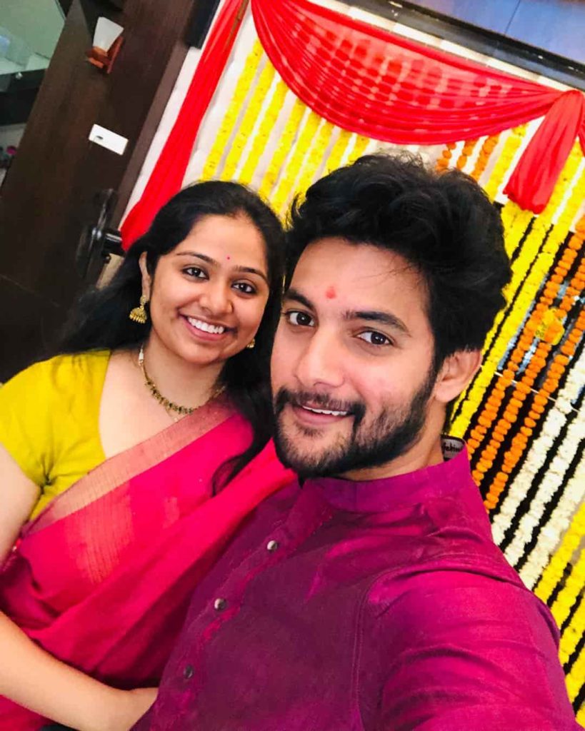 Aadi with his Wife