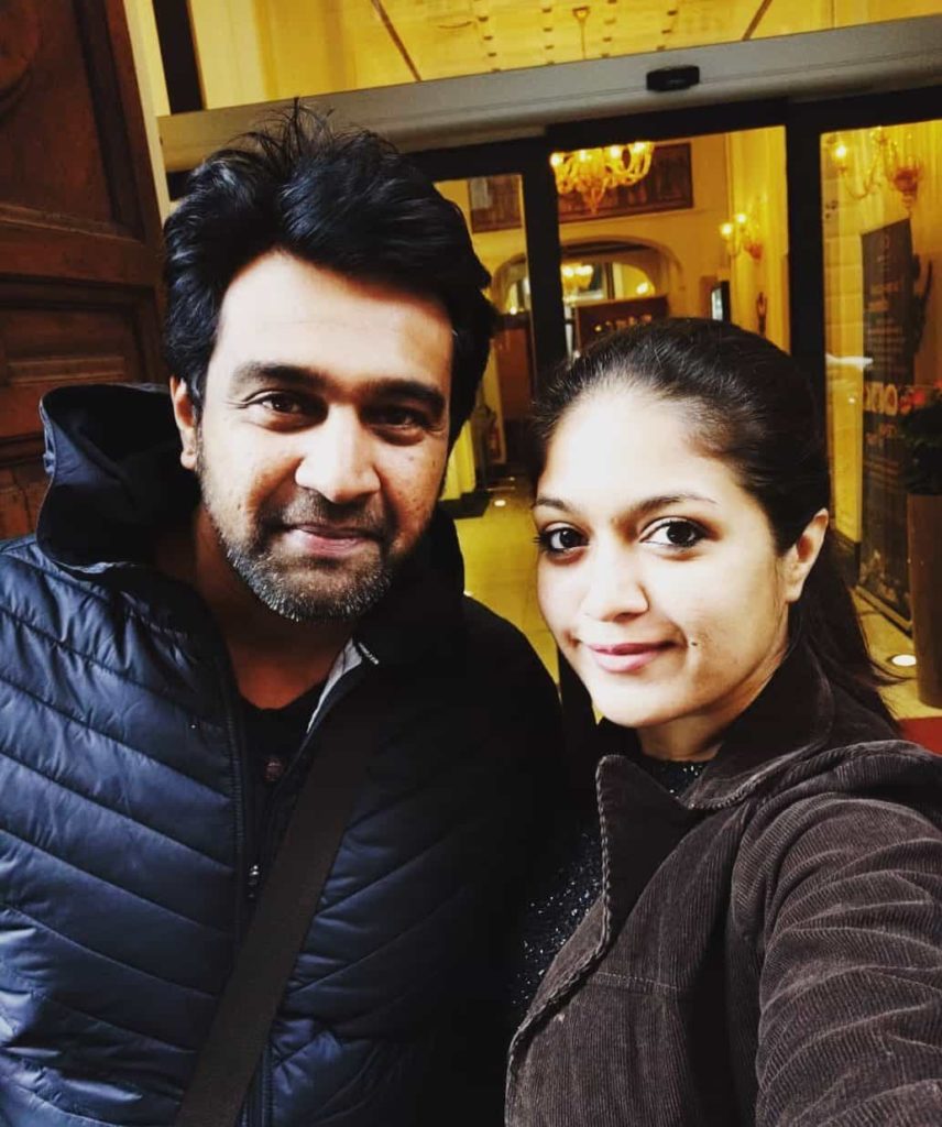 Chiranjeevi Sarja’s with his wife