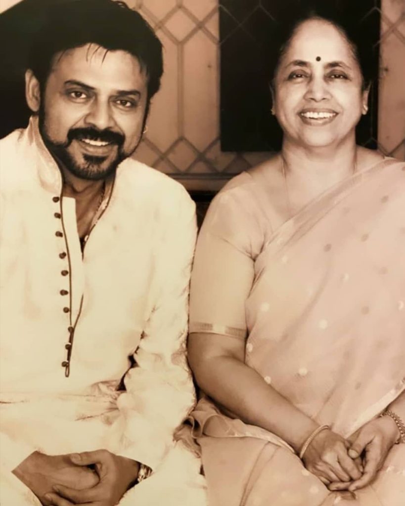 Venkatesh with his Mother Rajeswari Daggubati