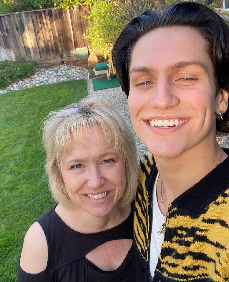 Chase Hudson with his Mother