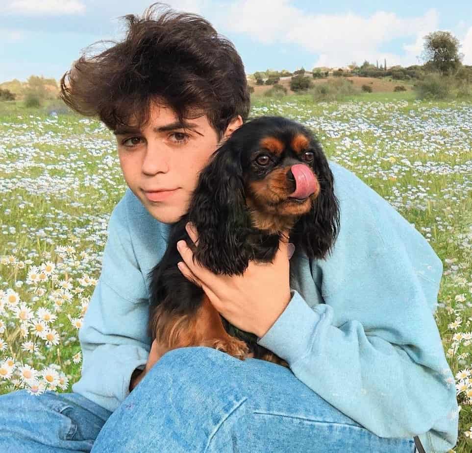Benji Krol with his Pet Dog