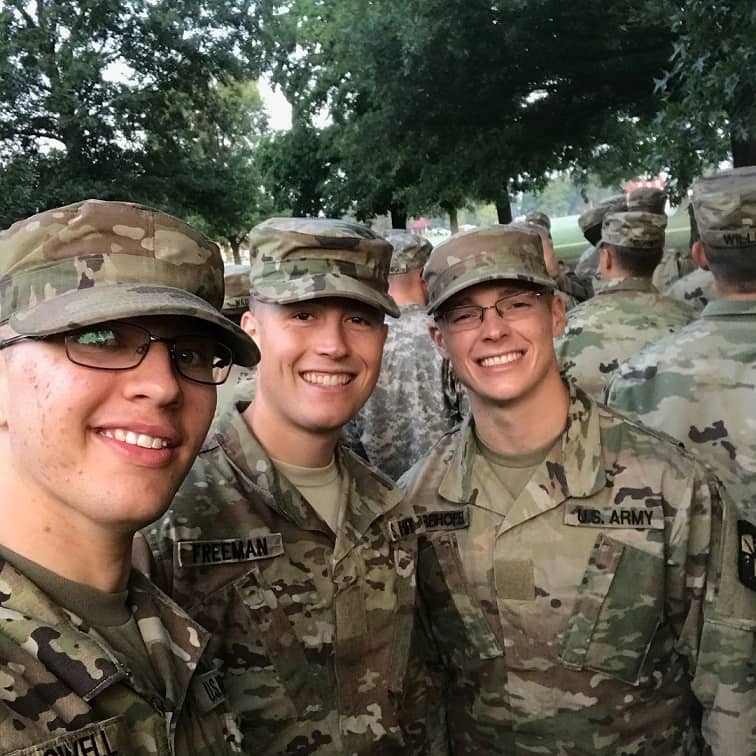 Nathan Freihofer serving in the Army