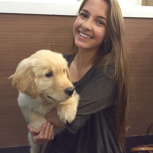 Lexi Rivera with pet Dog