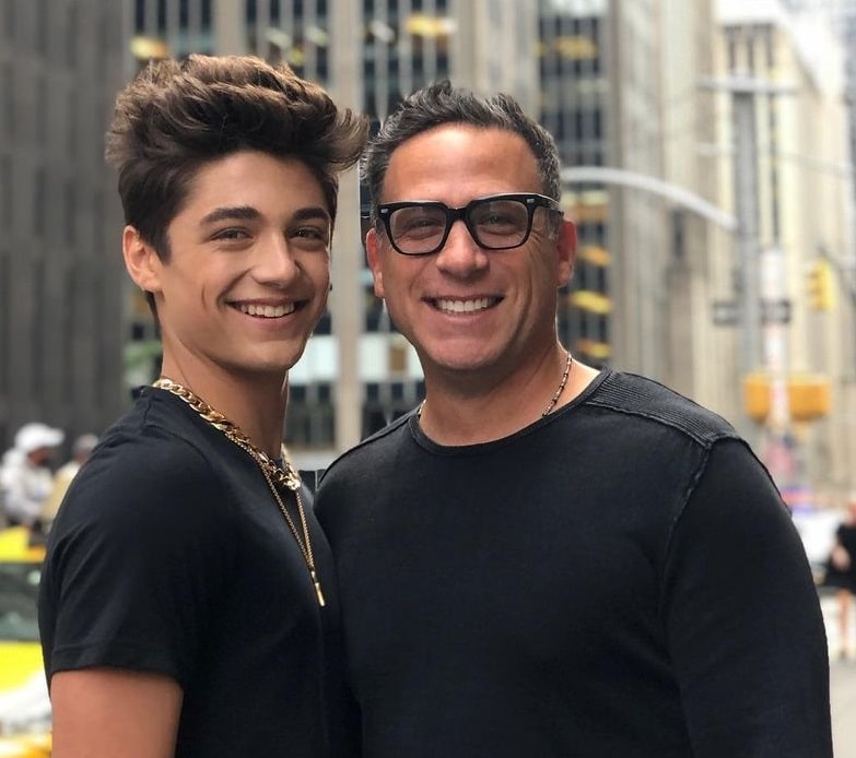 Asher Angel with his Father