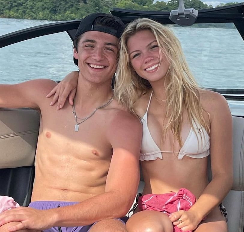 Asher Angel with his Girlfriend Caroline Gregory