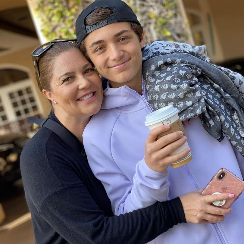 Asher Angel with his Mother