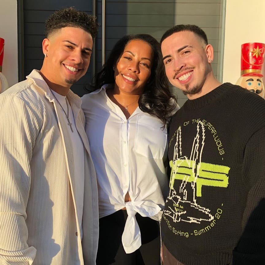 Austin McBroom with his Mother and Brother