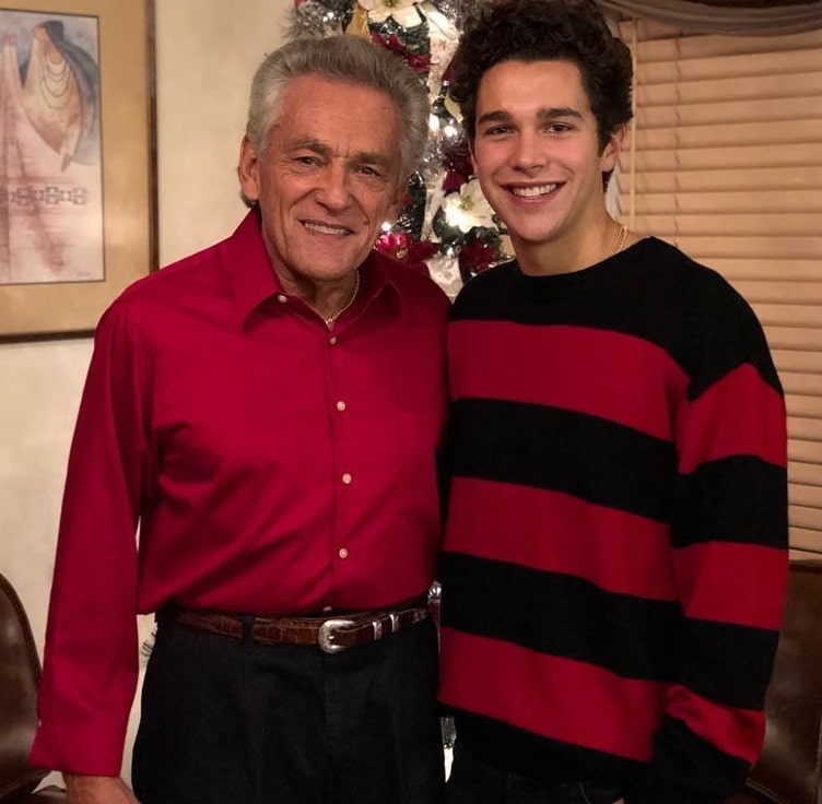Austin Mahone with his Grandfather