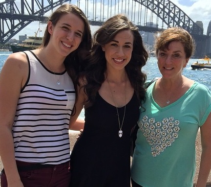 Colleen Ballinger with her Mother and Sister