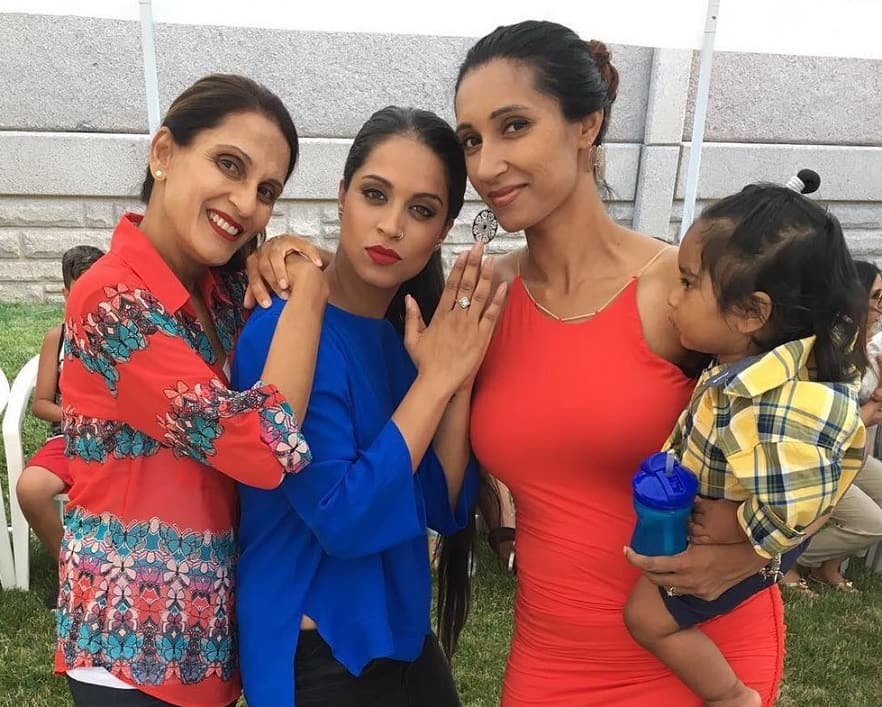 Lilly Singh in her Mother and Sister