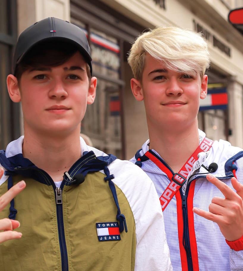 Max Mills With his Twin Brother Harvey Mills