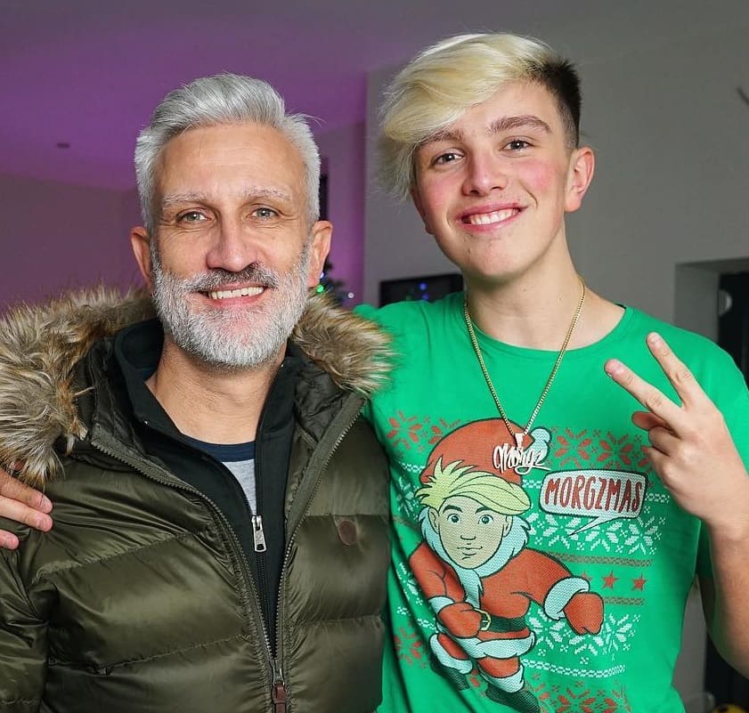 Morgz with his Father Darren Hudson