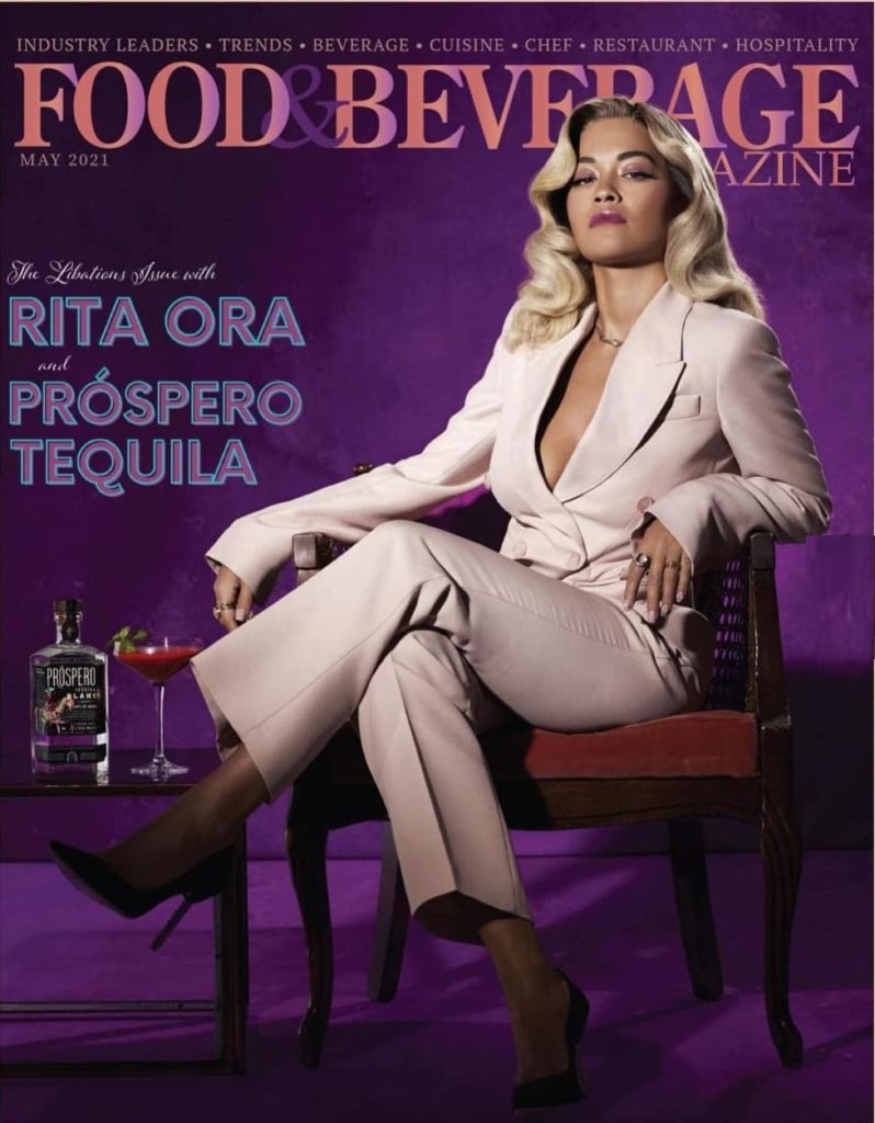Rita Ora on the cover of Food and Beverage Magazine