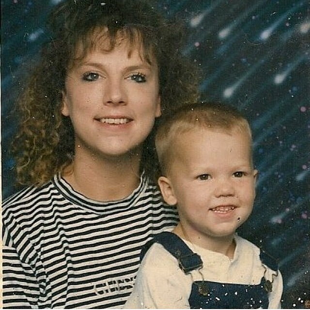 Taylor Caniff with his Mother in Childhood