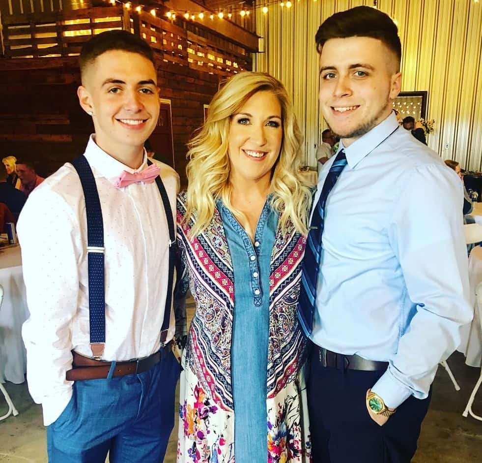 Zach Clayton with his Mother and brother