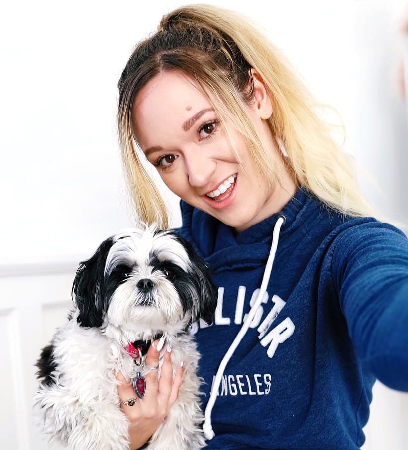 Alisha Marie With a Pet Chloe Mae