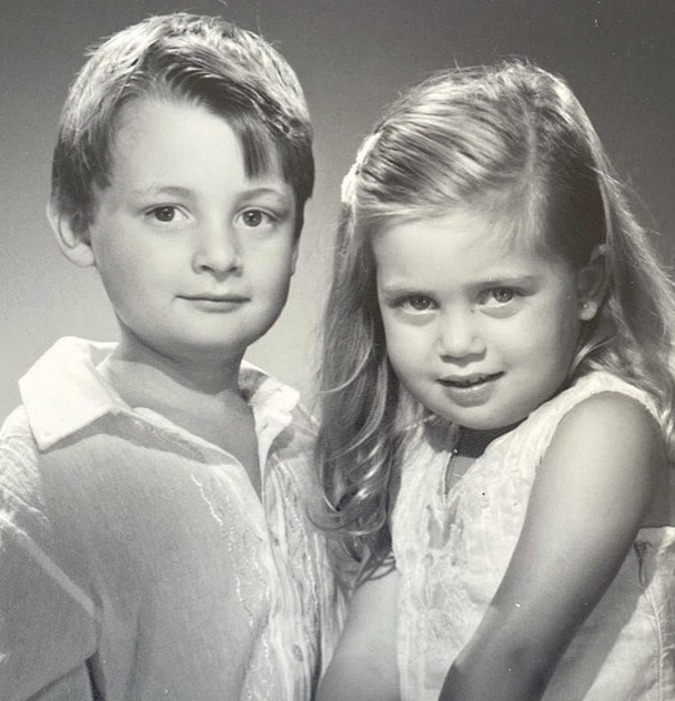 Amelie Zilber in her Childhood with her Brother