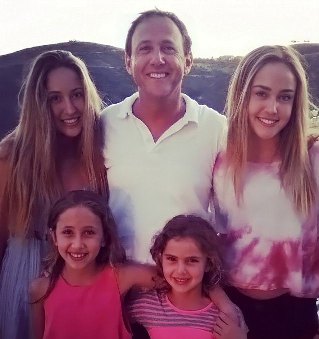 Ava Kolker with her Father and Sisters