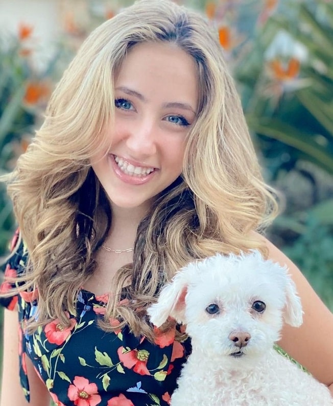 Ava Kolker with her Pet Dog Mia