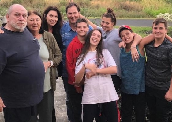 Hannah Meloche with her Family