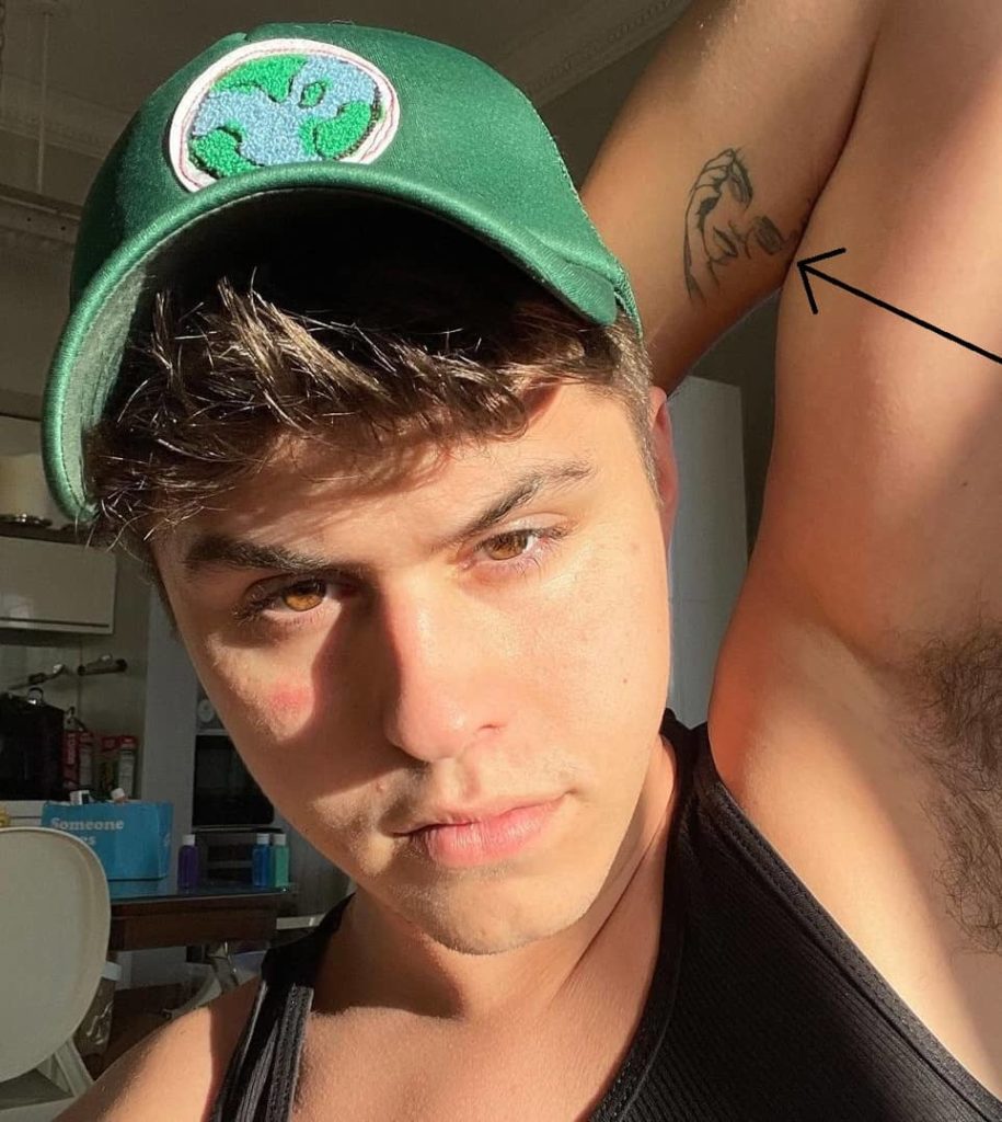 Jackson Krecioch tattoo on his left hand