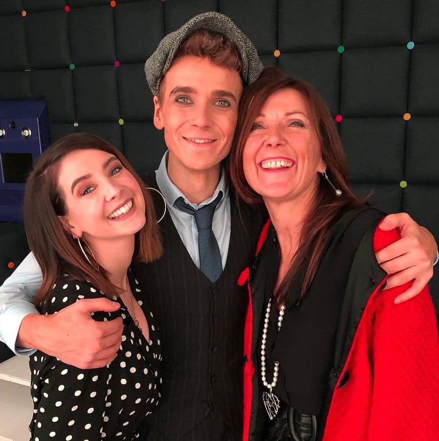 Joe Sugg with his Mother and Sister
