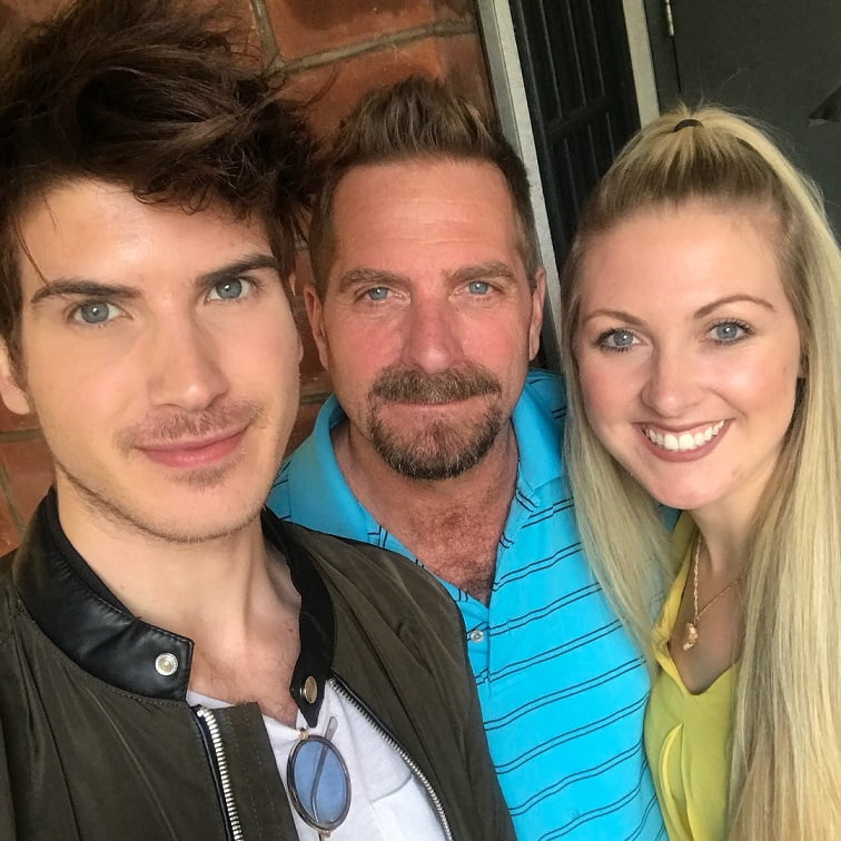 Joey Graceffa with his Father and Sister