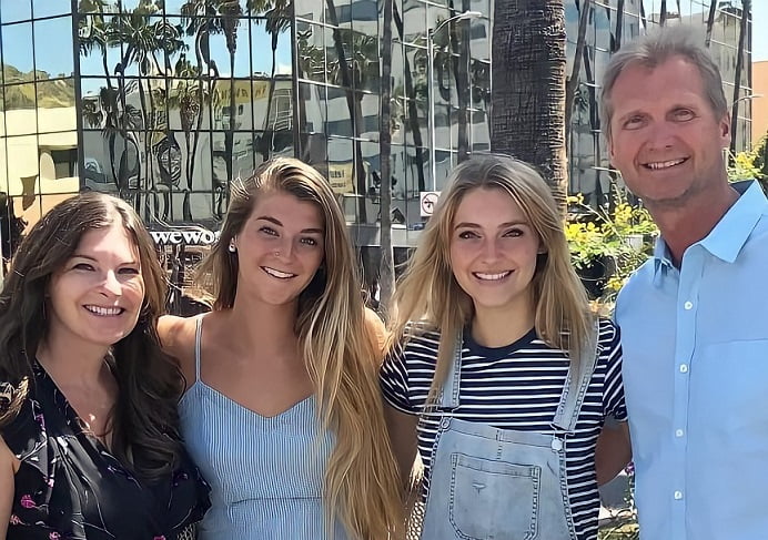 Katie Brueckner with her Parents and Sister