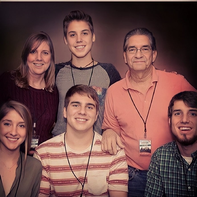 Matthew Espinosa With his Family