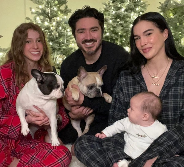 Brittany Xavier with her pet dogs and Family