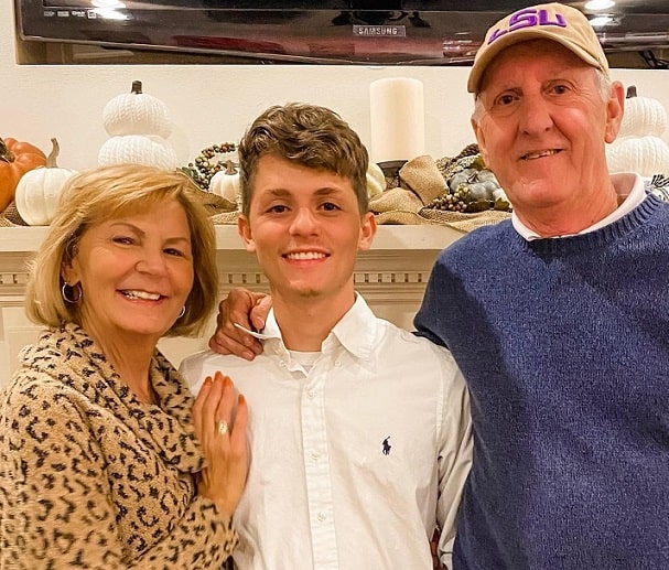 Dylan Dauzat with his Grand Parents