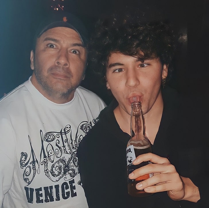 Jc Caylen with his Father