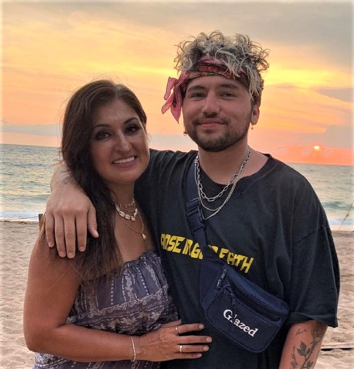 Jc Caylen with his Mother