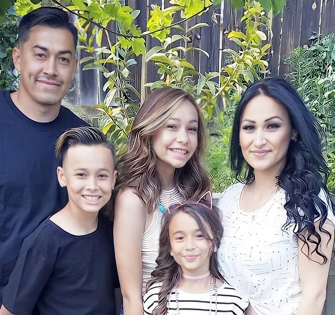 Josie Alesia with her Family