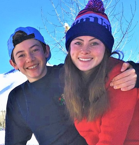 Griffin Gluck with his Sister